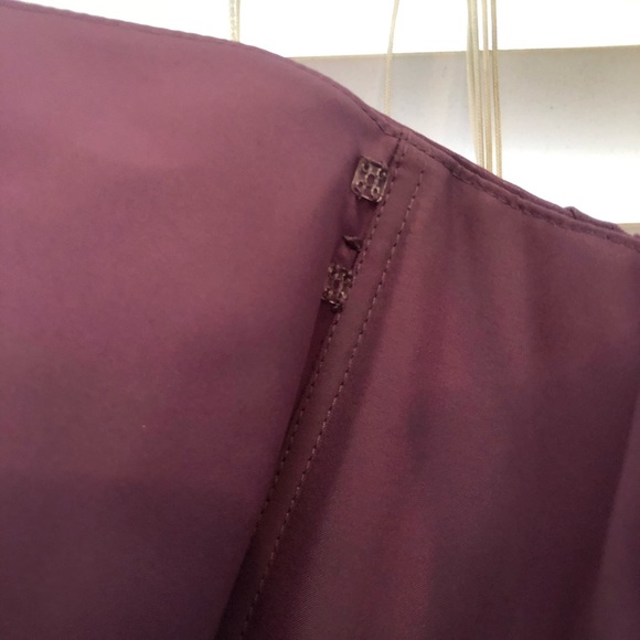 Purple Strapless Formal Dress with Silver Belt - Picture 8 of 9